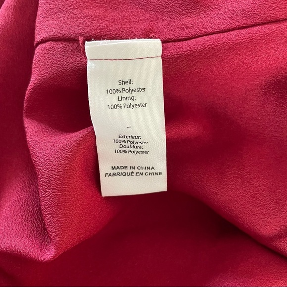 New! Cinq a Sept Livie Dark Red Print Tie Neck Ruffled Mini Dress 20722 - Picture 9 of 10